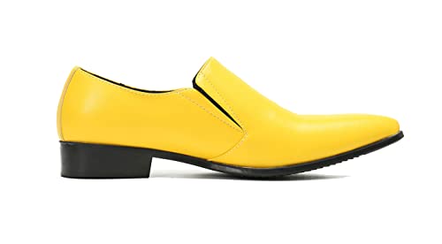 Santimon Men's Loafers Slip-Ons Dress Casual Business Penny Loafers Prom Wedding Tuxedo Business Smoking Summer Gold Chain Party Shoes for Boy3