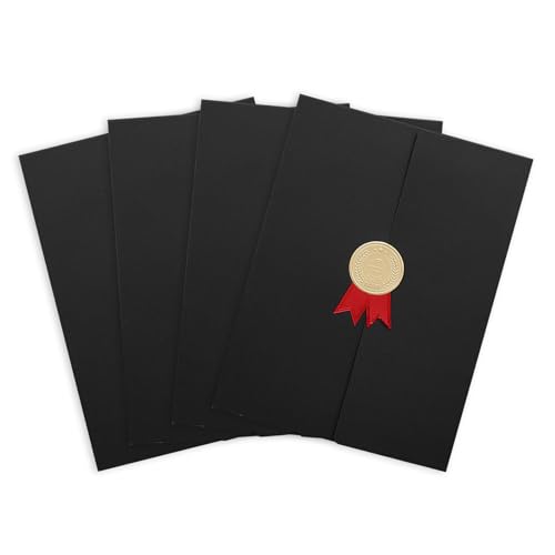 Lot de 4 Couvertures de Diplôme A4 Titulaire du Certificat avec Papiers de Diplôme Porte-Certificats pour Diplômes Lettre de Nomination Récompense Personnalisable