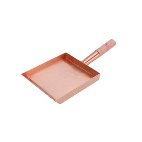 Giawkca銅製のオムレツパンは、オムレツ用に特別に設計されており、熱伝導性に優れ、ふわふわのオムレツを揚げることができ、ファッショナブルで調理器具で、お弁当、朝食、卵料理、一人暮らし、業務用に最適で、お手入れも簡単です。 (舟形銅製 20×15cm,木