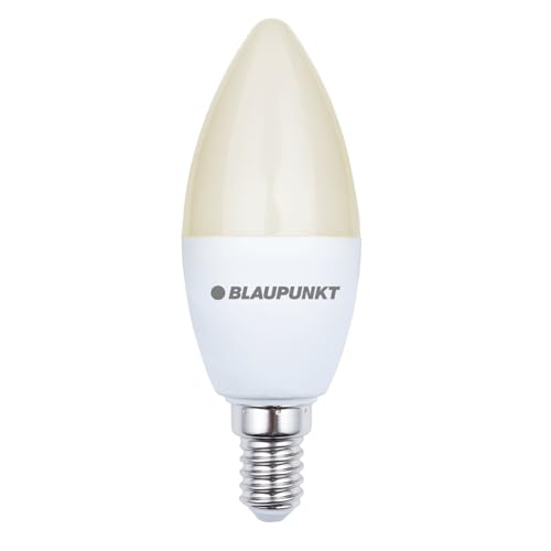 Blaupunkt Lampadina LED E14 - Piccola a Candela - Illuminazione Ambiente - 7W - Equivalente a 50W - Bianca Calda 2700K - Attacco Edison - Luce a Risparmio Energetico ed Economico - Lampada - Singola