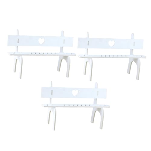 QUMIIRITY Outdoor Doll Chair 3pcs DIY Doll Stools Miniature Stool Set for Photo Props