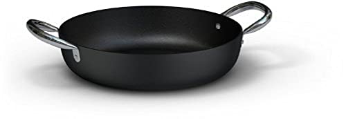 Ballarini Professionale 6008.32 Tegame con 2 Manici da Induzione, Alluminio, Nero, 32 cm