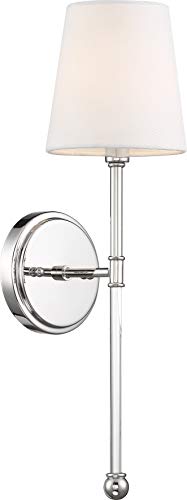 Nuvo 60/6688 Olmsted 1 Light Wall Sconce, Polished Nickel Finish