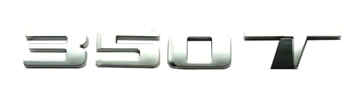 Image of 1Pc 350T Logo Emblem Compatible with CT4 CT5 XT4 XT5 Rear Turnk 350 T Nameplate 3D Badge (Chrome)