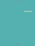  Notebook Blue Turquoise Cover - Color of the Year- Blue Turquoise, chosen for its calming hue that mimics the color of the sea: With Lined Pages, 110 Pages, 8.5\