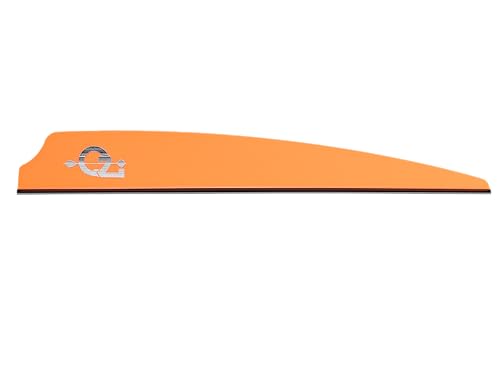 Q2i Fusion X-II | 4" | 100pk | Orange High-Performance Arrow Fletching Vanes with Tri-Fusion Adhesion Technology for Target Archery