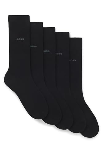 BOSS Mens 5P RS Uni CC Five-pack of regular-length socks in a cotton blend