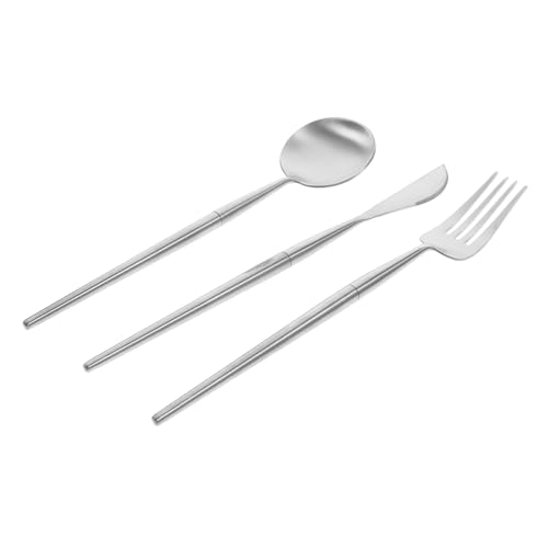 LIFKOME ステンレス製 ポケット キャンプ用食器 刀叉勺点 解可能 持ち運び便利 耐腐食性 食洗機対応 日常使いに