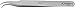 Excelta - 124-SA - Tweezers - SMD - Curved - Three Star - Anti-Mag. SS - Insertion/Extraction, 0.06" Height, 0.39300000000000002" Wide, 4.25" Length