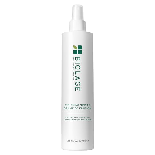 Biolage Finishing Spritz - Strong Hold, Quick Dry Non-Aerosol Hairspray, Controls Frizz for Up to 24 Hours, Vegan & Cruelty-Free, packaging may vary