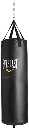 Everlast 40LB Heavy Bag Heavy Punching Bags, Black/White,