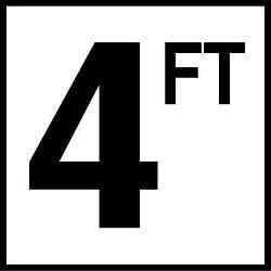 Inlays Ceramic Smooth 4 Ft Depth Marker for In-Ground Pool 6 x 6 C610040