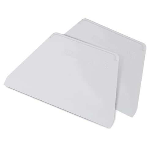 FMprofessional Blanco 2 espátulas de plástico, Aprox. 22 cm, 2 Unidades