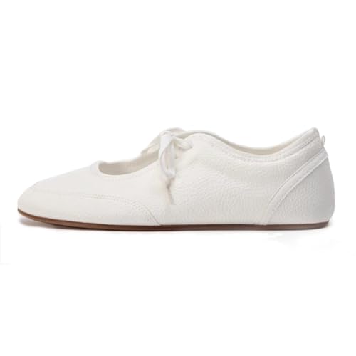 Ballerines bout rond avec lacets chaussures Mary Jane de marche casual
