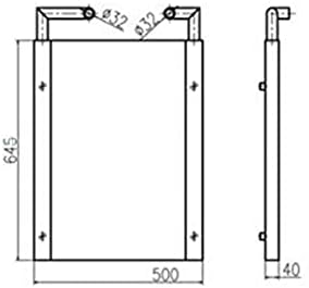 Image of the NC Oil Cooler for Hitachi Excavator EX55