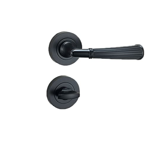 BOCbco Manico Della Porta D'Uso Degli Interni Leve per Porta Della Serratura Invisibile Leve per Porta Singola Maniglia Solida per Porto Di Ingresso in Bagno Camera da Letto./Black a