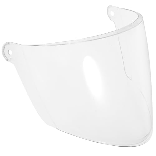 STOBOK 電動バイク用 透明ヘルメットレンズ 小孔螺絲設計 耐久シールド 大型視野拡張 ヘルメットアクセサリー 風雨防止 軽量シールド 簡単