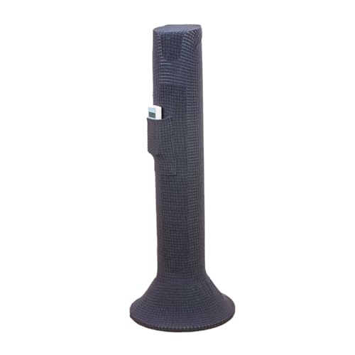 Gorise Funda protectora totalmente cerrada para ventilador de torre. Apta para ventiladores verticales. Funda antipolvo con bolsillo para guardar el mando a distancia. Color gris oscuro.