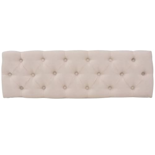Banc lin bois massif 110cm blanc crème pour optimiser une entrée encombrée