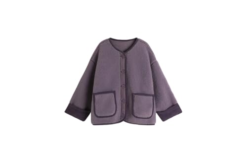 Girls Full Zip Fleece Jacket Sherpa Outwear Coat Fall Winter