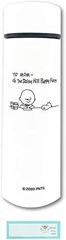 Amazon Co Jp スヌーピー 水筒 ミニ ステンレスボトル ポケトル 1ml 保温 保冷 Snoopy ピーナッツ Peanuts Study ホワイト 当店オリジナルロゴ入り名前シール 2点セット ボトル 名前シール ホーム キッチン