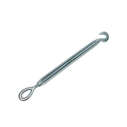1/2" x 12" Tensor Gancho Ojal Pulley Galvanizado Forjado en Caliente Capacidad 1500 Lb 4 Piezas miniatura 3