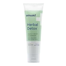 emuaid Herbal DetoxTM Face + Body Cleanser, Lightweight Botanical Foaming Gel with Tea Tree Oil + Thyme Oil, Gentle Skin Cleanser & Facial Wash for Sensitive, Dry, or Irritated Skin, 4 oz