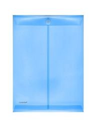 Dokumententaschen, DIN A4 hoch, Klett, blau, VE 100 St., 40104-44