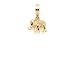 Produktbild Leonardo Jewels Clip&Mix Sita Anhänger aus Edelstahl, kleiner Elefanten Ketten-Anhänger gold, geprägter Tier-Anhänger, Damen-Modeschmuck, 021856