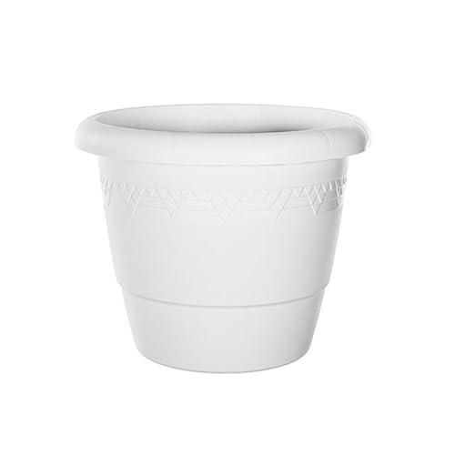 Cm 151985 Elsa Plastic Plant Pot 36 Cm White