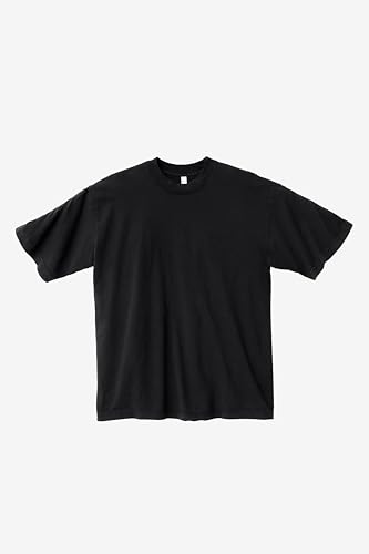 The 1801-6.5oz Garment Dye Crew Neck T-Shirt, Durable USA Cotton Black