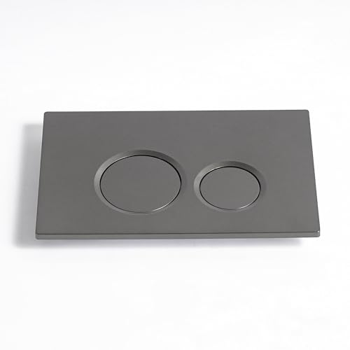 Wunderbad Drückerplatte Gunmetal, kompatibel mit Geberit Sigma UP 320, 1 Stück Betätigungsplatte