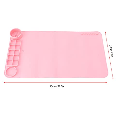 Tapete de Artesanato de Silicone Syrisora ​​rosa 19,7 Pol de Comprimento 11 Pol de Largura Divisores