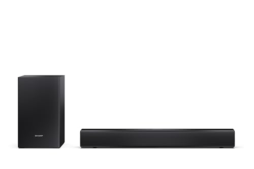 SHARP HT-SBW121 Kompakte 2.1-Soundbar mit Drahtlos-Subwoofer...