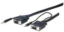 HR Pro Series VGA with Audio HD15 pin Plug to Jack Cables 25ft