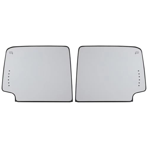 �Ԃ̃T�C�h�~���[ Compatible With Chevrolet For Silverado 1500 2500 3500 HD 2014-2017 ���E�T�C�h�q�[�^�[�t���E�B���O�~���[ �K���X���o�b�N�~���[ 23444110 �Ή�(1Pair)
