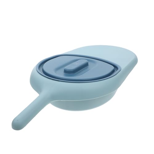 UTHCLO Bassin De Lit Anti-débordement Pour Femmes Et Hommes Urinoir Portable Avec Couvercle Accessoire Pour Personnes Âgées Et Patients Alités Design Moderne Bleu