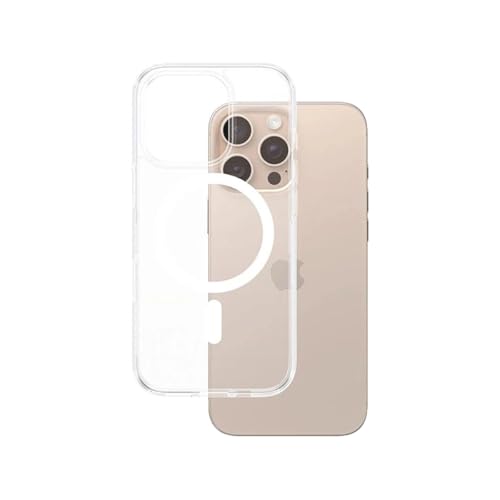 Panzer Coque rigide en verre compatible avec MagSafe pour iPhone 16 Pro Max – Transparent