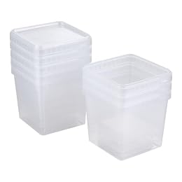SHPii 101 oz Square Clear Extra Thick Deli Containers with Lids,BPA-Free,Freezer and Microwave Safe Food Storage Containers,Reusable,Meal Prep,Take-out,Restaurant Supplies.(8 Pcs)