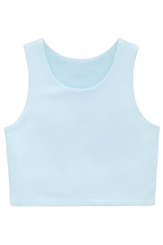 Image of Lilax Girls' Double Lined Sleeveless Basic Crop Tank Top