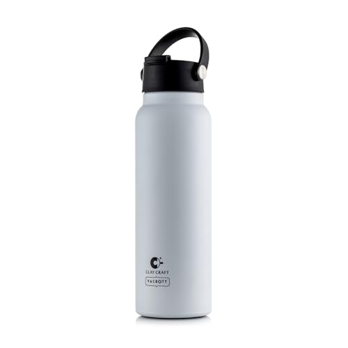 Image of CLAY CRAFT VACBOTT Phantom Double Walled |18 Hour Hot and 24 Hours Cold Water Bottle Vacuum Insulated|Flask Bottle 900ML, 1 Pcs|Easy to Carry|Hiking|Travel Bottle|BIS Certified|1 Year Limited Warranty