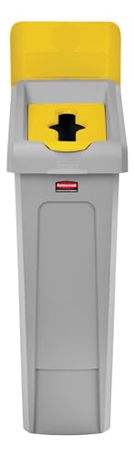 Image of Rubbermaid Commercial Products SLIM JIM Recycling Station 1-Stream Bottles /Cans Bin /Can /Kit /Station, 23 GAL, for Kitchens /Classrooms /Offices /Back of House /Higher Education /Commercial Facilities