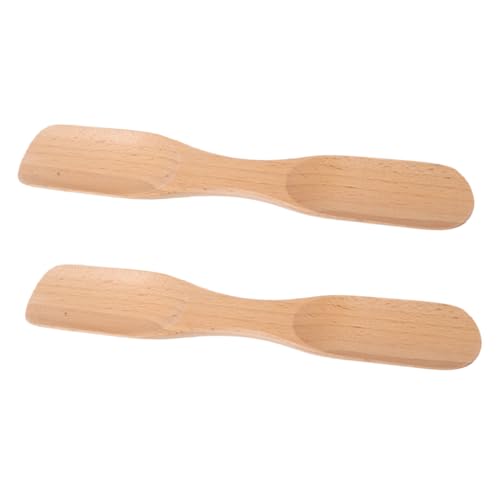 Beaupretty 2 Piezas Calzador De Madera Maciza Ayudante De Zapatos Perezosos Borna De Zapatos Para Mujeres Calzador Corto Con Mango Para Personas Mayores Bocina Haya Golden