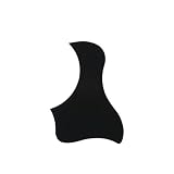 Pickguard de guitarra 23 x 14 cm – Protetor autoadesivo de padrão de beija-flor para guitarras acústicas de 38-41 polegadas (preto)