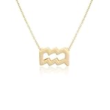 YIXANNX Collar de amistad con tema de constelación, regalo para amigos, ajustable, cómodo, accesorio moda antioxidante con personalidad Ins, Acuario oro