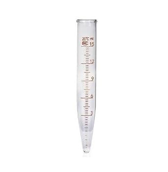 10pcs/lot Lab Graduated V-shape bottom 5ml 10ml 15ml 20ml glass Graduated centrifuge tube20ml