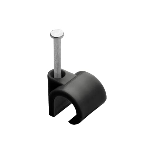 Attache câble - Attache fil électrique - Fixation câble électrique - Fixation et raccordement du câble - Serre câble - Clou de Fixation - Attache Fils Ø 8 A 12 Mm Noir Sachet De 25 - Debflex 700426