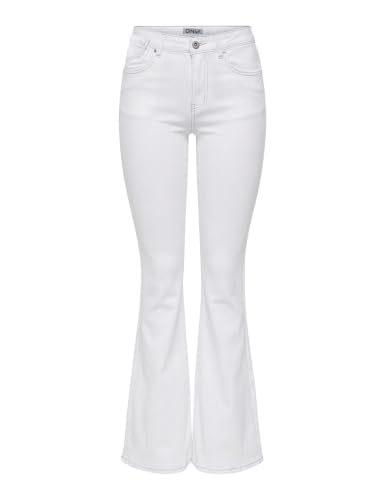 Jean Only Onlreese retro flared pantalon en toile denim bleu