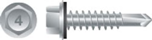 Tornillería de acero inoxidable 410 SS de alta dureza con cabeza hexagonal y punta broca #3