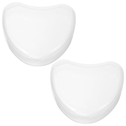 SOIMISS 2 piezas Estuche Portátil para Dentaduras con Cierre Seguro y Diseño Compacto Caja de Almacenamiento Resistente para Aparatos Ortodónticos para Viajes y Uso Diario de